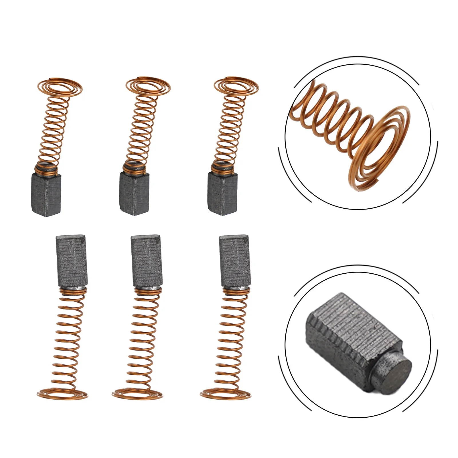 6Pcs For D3000 Electric-Motor Carbon-Brushes Repairing Part Brushes 7.9x5.5x4.8mm Grinder Rotary-Tool Motor Replacement