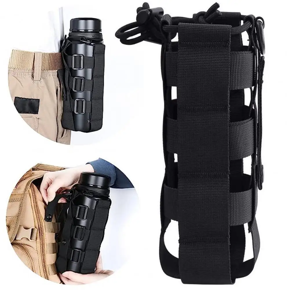 Water Bottle Pouch D ring Bottle Bag Water Bottle Pouch Adjustable Drawstring Waterproof Wear Resistant for Outdoor