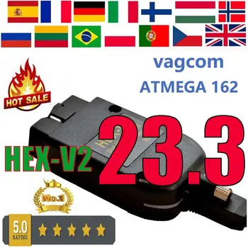 2024 New VAG COM 23.11 Scanner VAG Tool VAG KKL VAGCOM Cable OBD2 Diagnostic Cable Multi-Language Scanner Vcds HEX V2 VAG COM