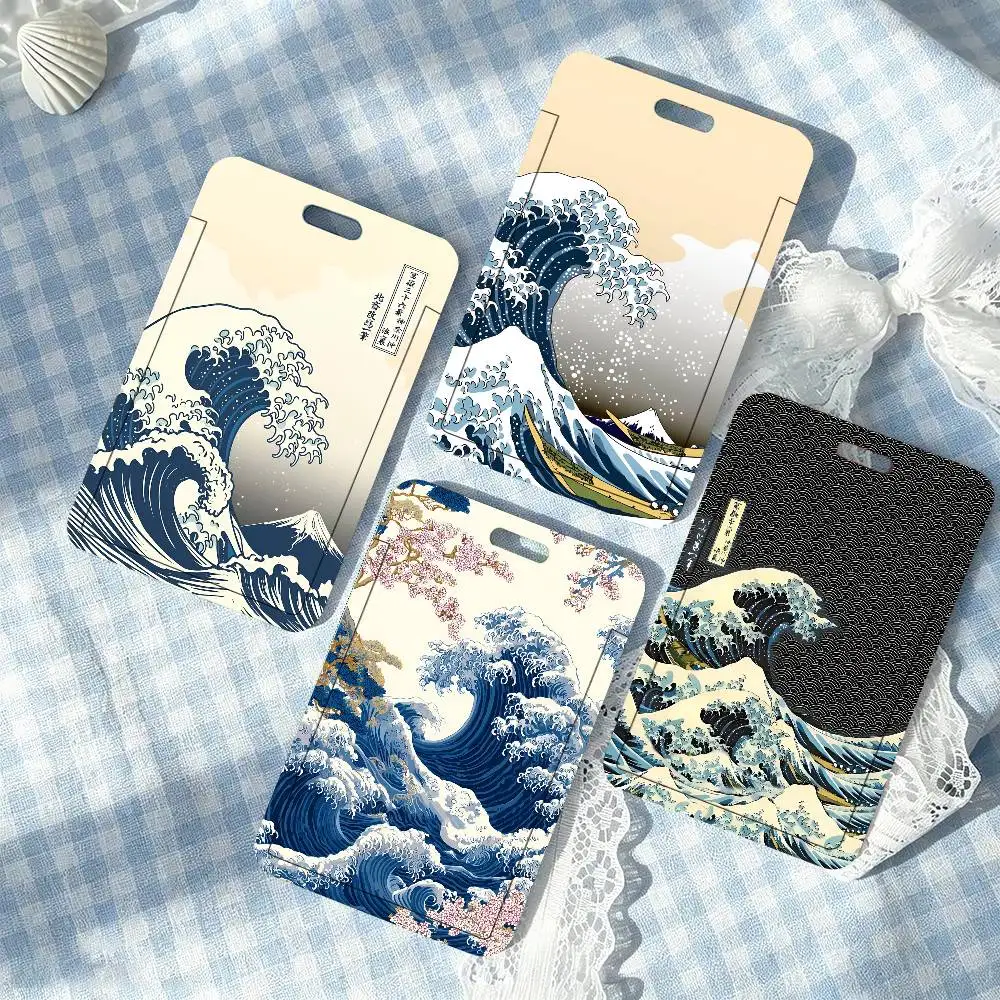 The Great Wave Lanyard Card Holders Student ID Card Holders Neckband Card Holders Access Control Accessories Gifts