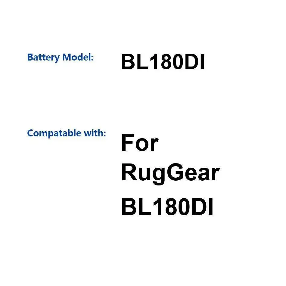 

For Ruggear BL180DI High Capacity Mobile Phone Battery Durable 1800Mah