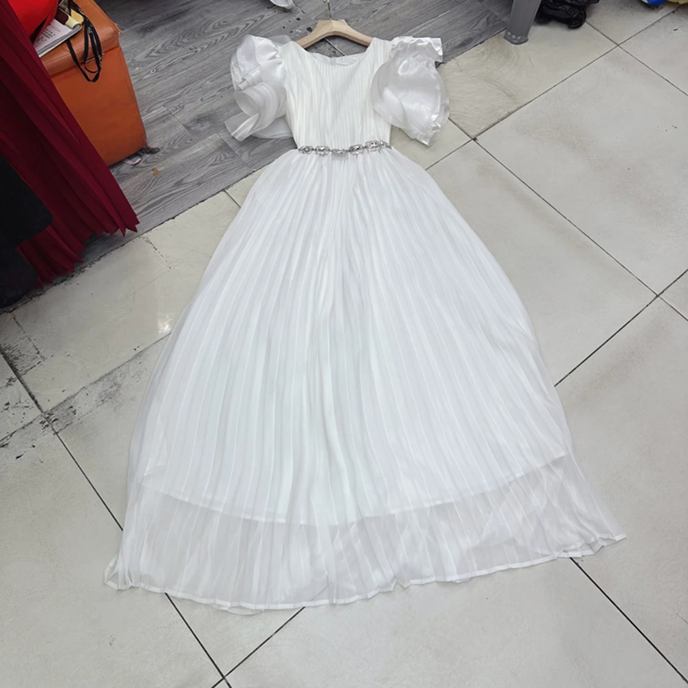 

2026 New Women's High-Quality Beaded Ruffled Elegant Evening Gown-GZXXX407