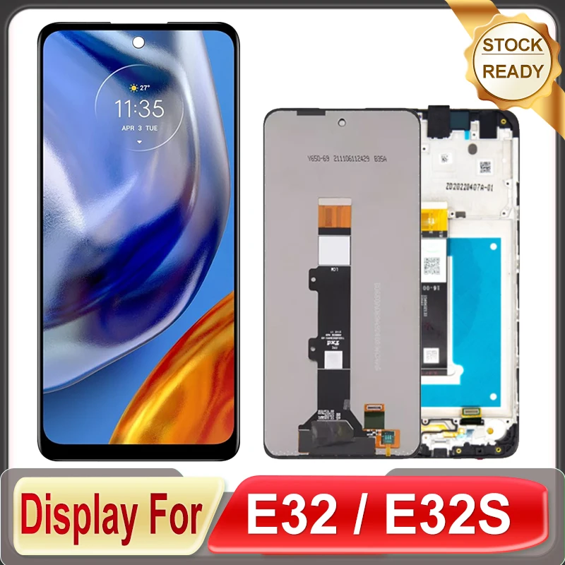 E32S 6.5'' IPS LCD For Motorola Moto E32 Display Touch Screen Digitizer