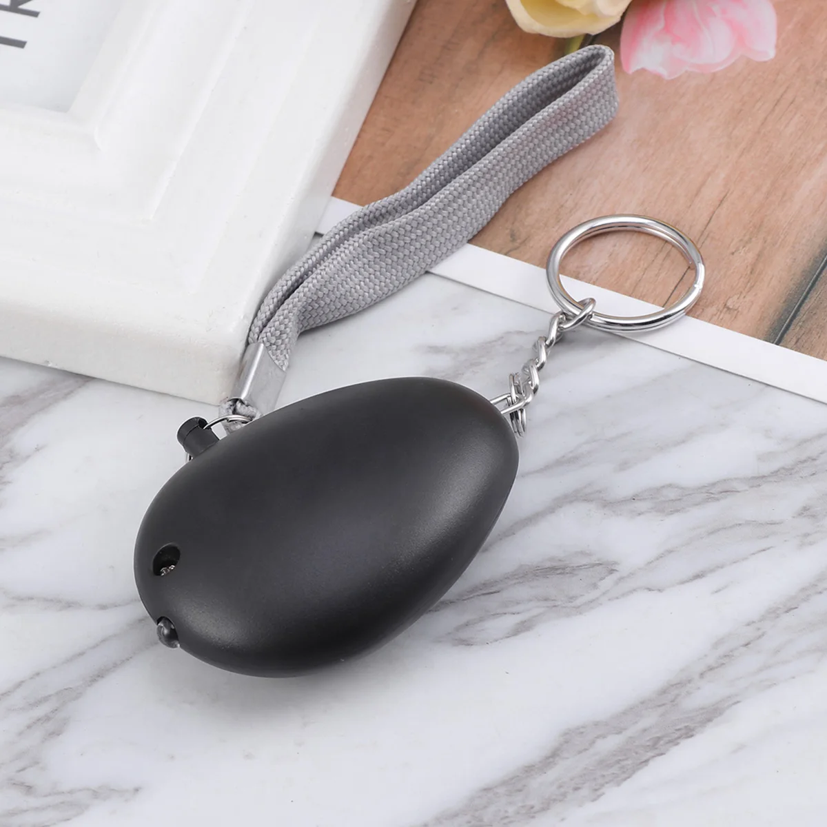 5 قطع 130 ديسيبل سلسلة مفاتيح إنذار للطوارئ تصميم محمول مع إنذار مدمج ومقاوم للضوء LED #2