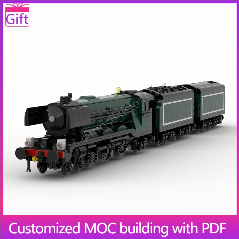 

1766 Parts MOC Green Train Model With Carriages Modular DIY Building Block Kids DIY Assembly Display Toys Festival Surprise Gift