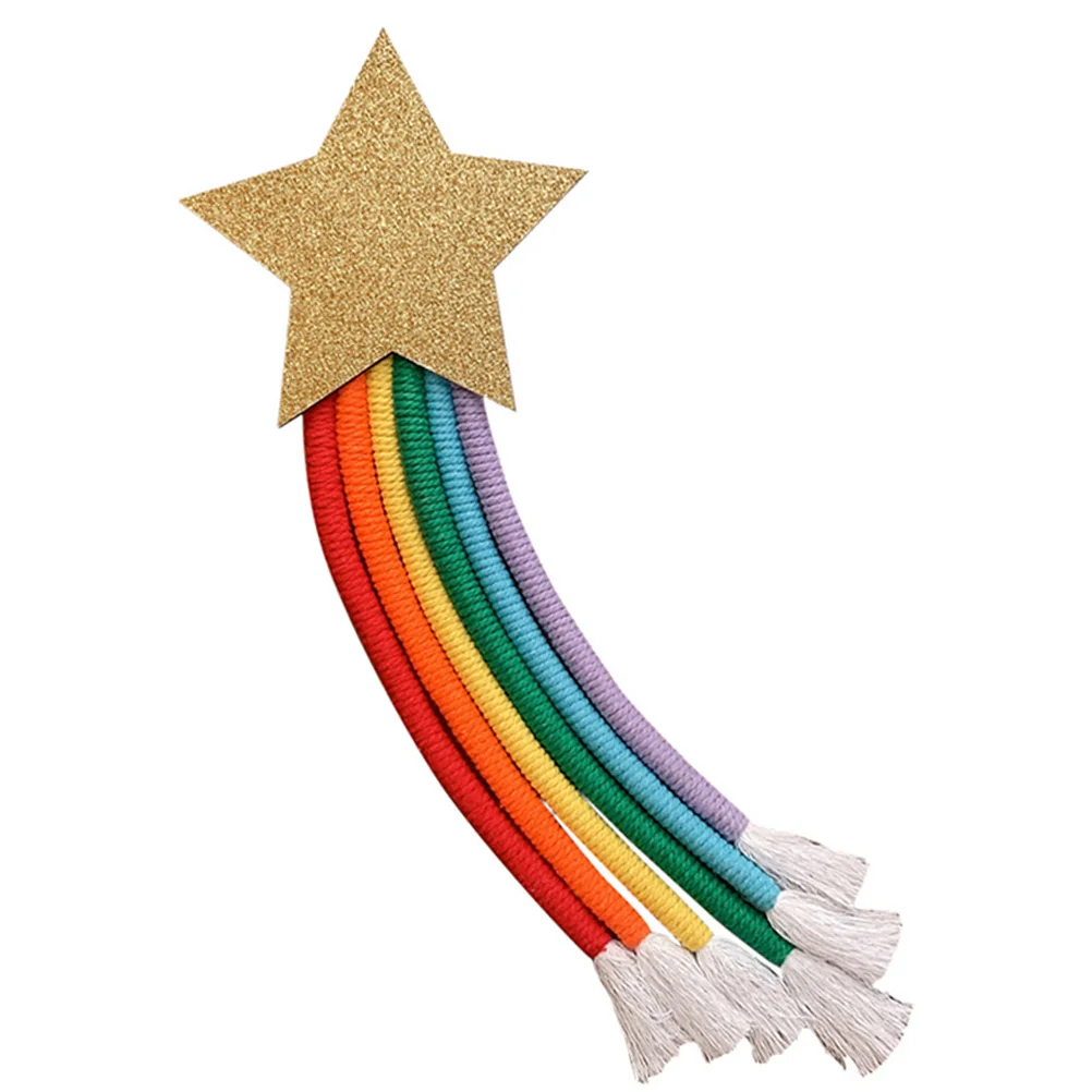 

Rainbow Colored Colorful Wall Hanging Decor Home Tassel Garland Weaving Pendant Interior Design Accessories