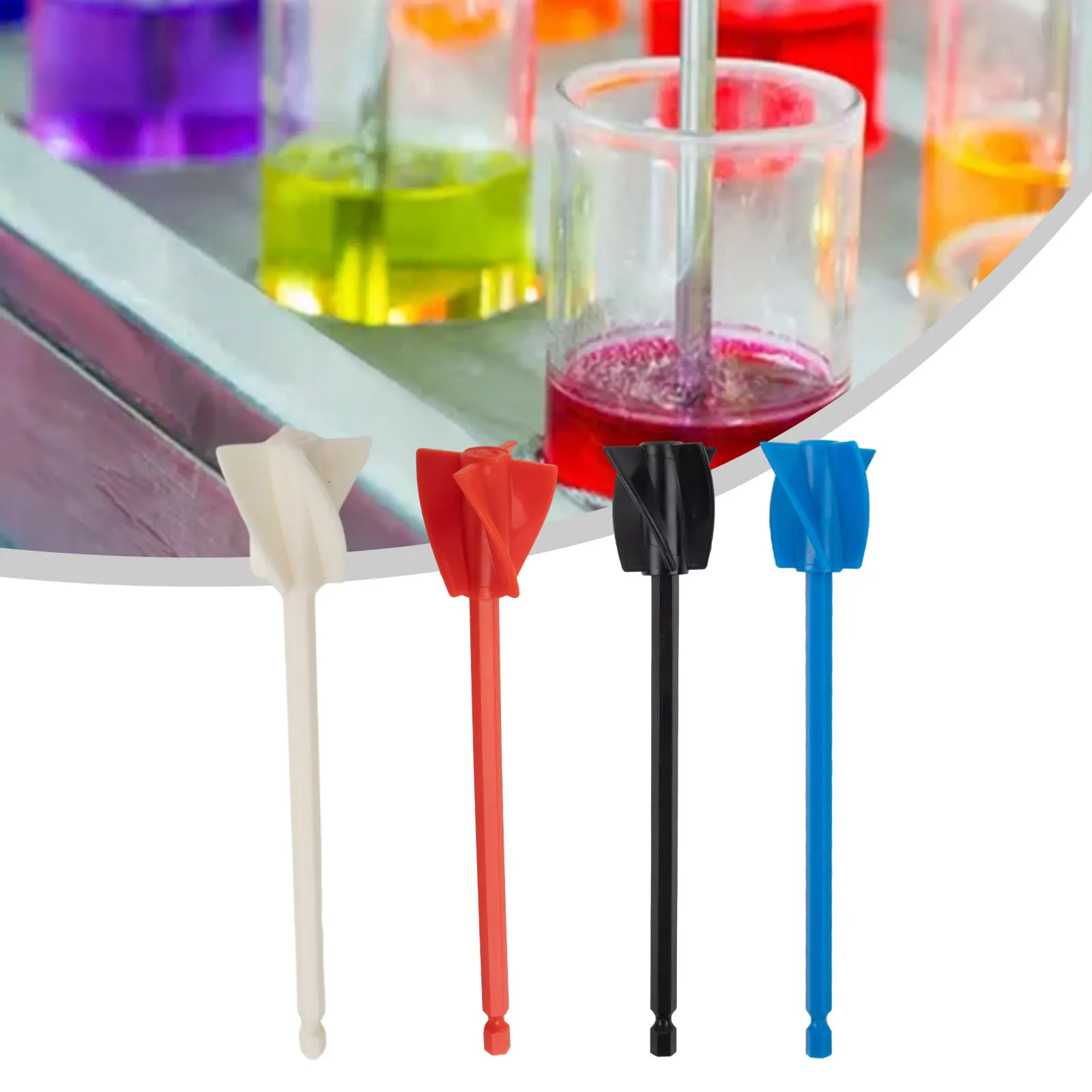 

Red Mixing Drill Mixing Drill Black Head Stirrer Liquids Resin Material Paddle Consistency Paint Drill New Practical