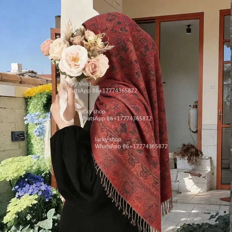 Headscarf Tassel Printed Scarf Shawl Long Scarf