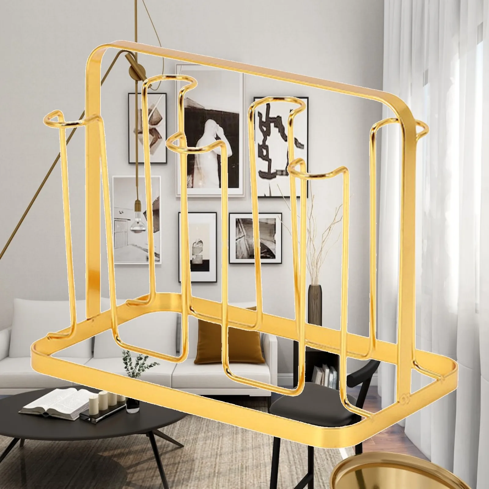 Bottle Drying Rack Mug Organizer 6 Hooks Easy to Clean Cup Drying Stand Cup