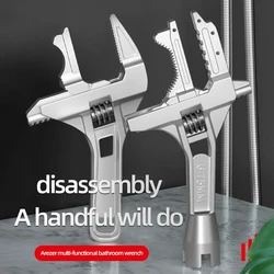 1pc Industrial-grade Large-opening Adjustable Wrench Dual-purpose Pipe Wrench Anti-slip Plumbing and Auto Repair Wrench