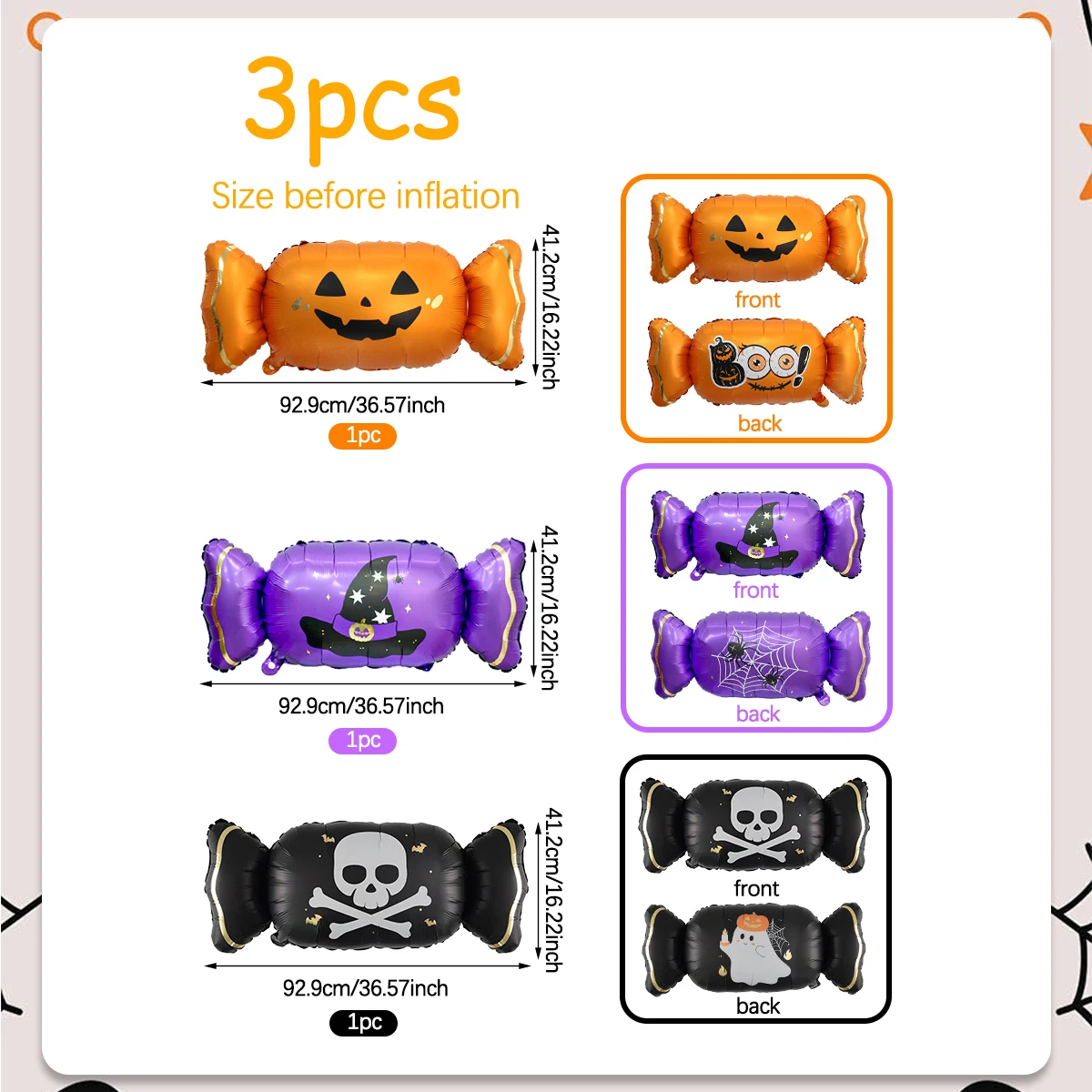 2/3-teiliges Halloween-Süßigkeiten-Set, geeignet für Halloween-Dekorationen, Geburtstagsfeiern, „Trick or Treat“-Veranstaltungen. – Detail 1
