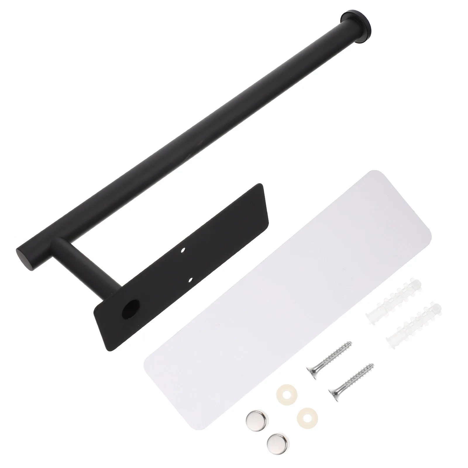 

1Set Wall-Mounted Kitchen Storage Rack Punching-Free Paper Roll Holder Towel Film Shelf Bathroom Toilet Tissue Sundries