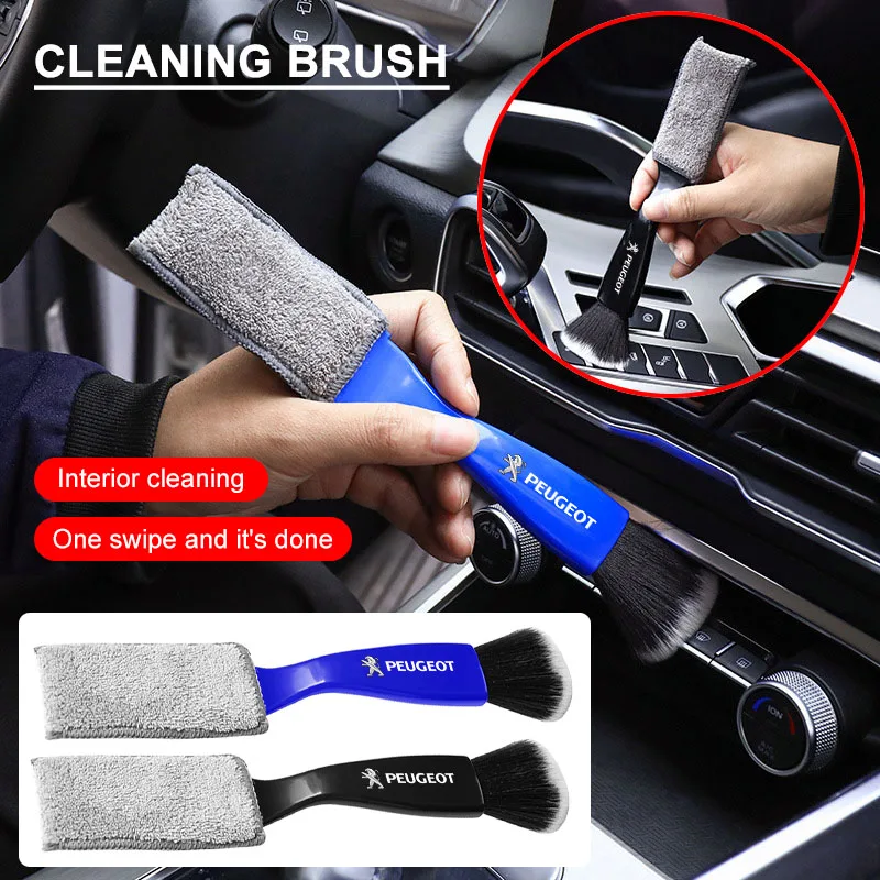 

Car Clean Brush Car Air Vent Outlet Dust Removal Brushes Caps for Peugeot 206 307 5008 107 106 205308 3008 207 208 407 508 2008