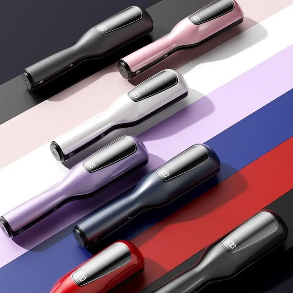Rechargeable Cordless Hair Ends Trimmer Split Remover LCD Digital Display Negative Ions Smooth Hair Straightener Hair Care