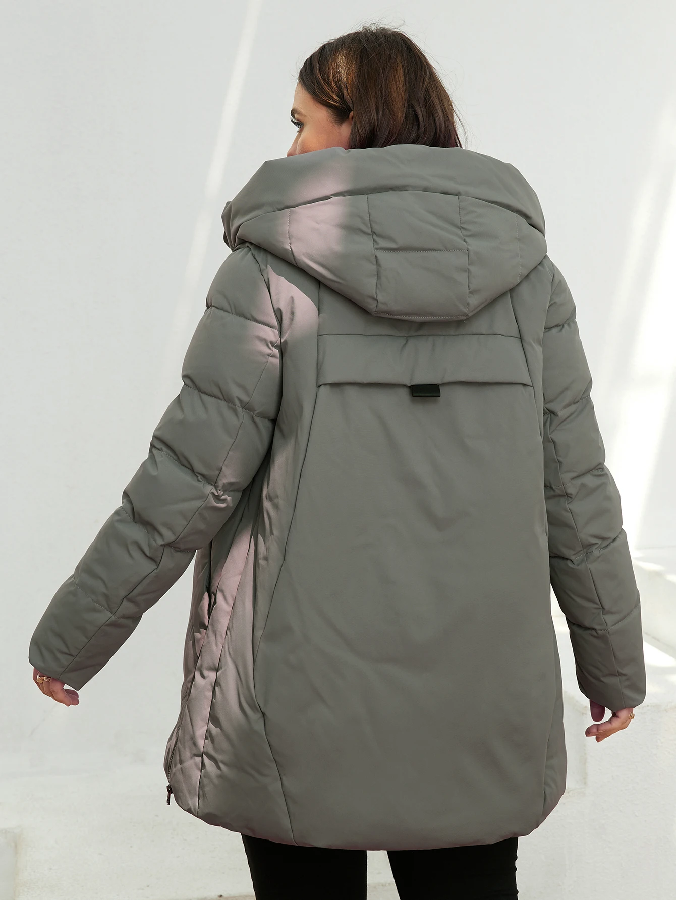 Cinemore Nouvelle Mode Doudoune Femmes Plus La Taille Court Décontracté À Capuche Grande Poche Parkas Femme multicolore Manteau Outwear GM-82172