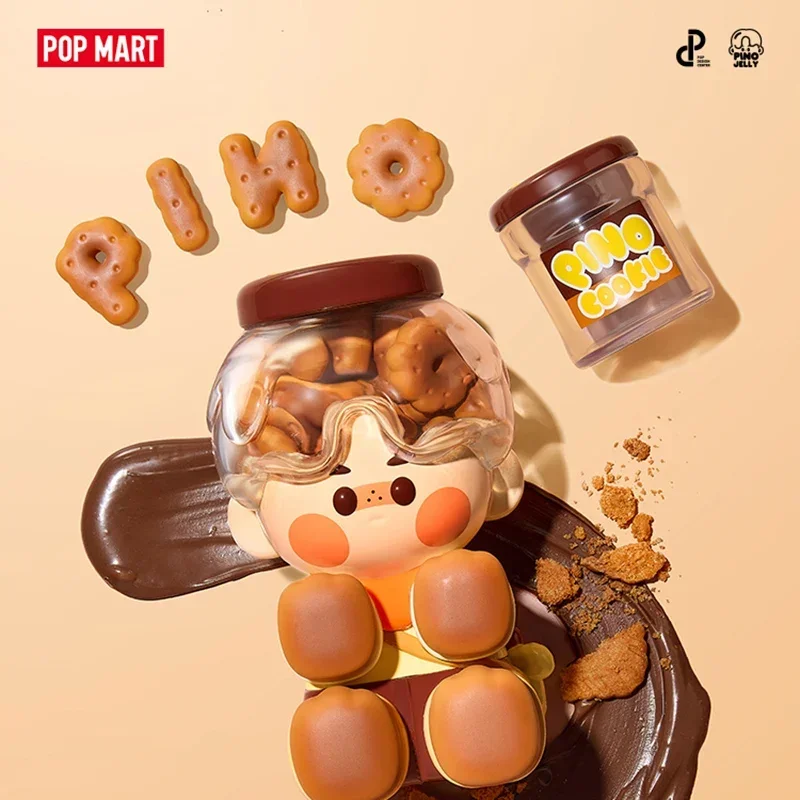 POP MART PINO JELLY Cocoa Cookies Series 100% Original Toys Doll Cute Action Anime Figure Desktop Ornaments Collection Gift