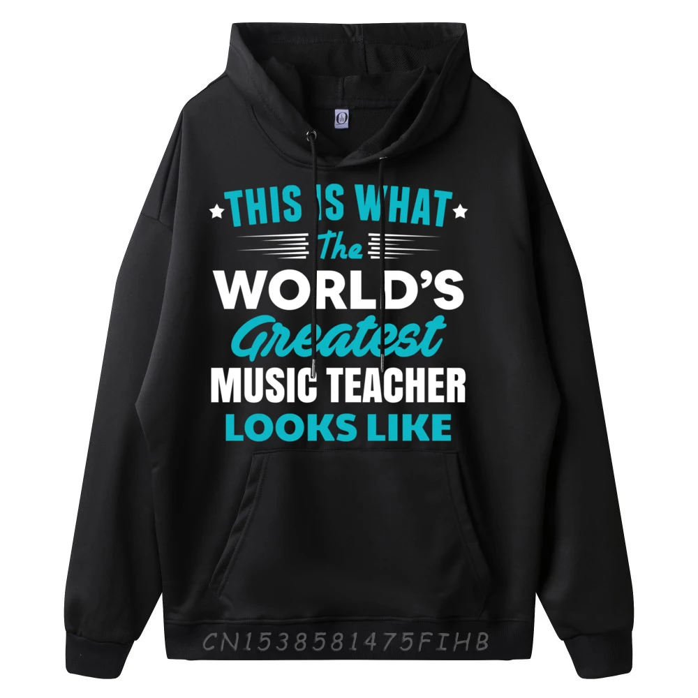 Greatest Music Teacher Job Title Polyester Graphic Tees Comfortable Long Sleeve Sweater Men Graphic