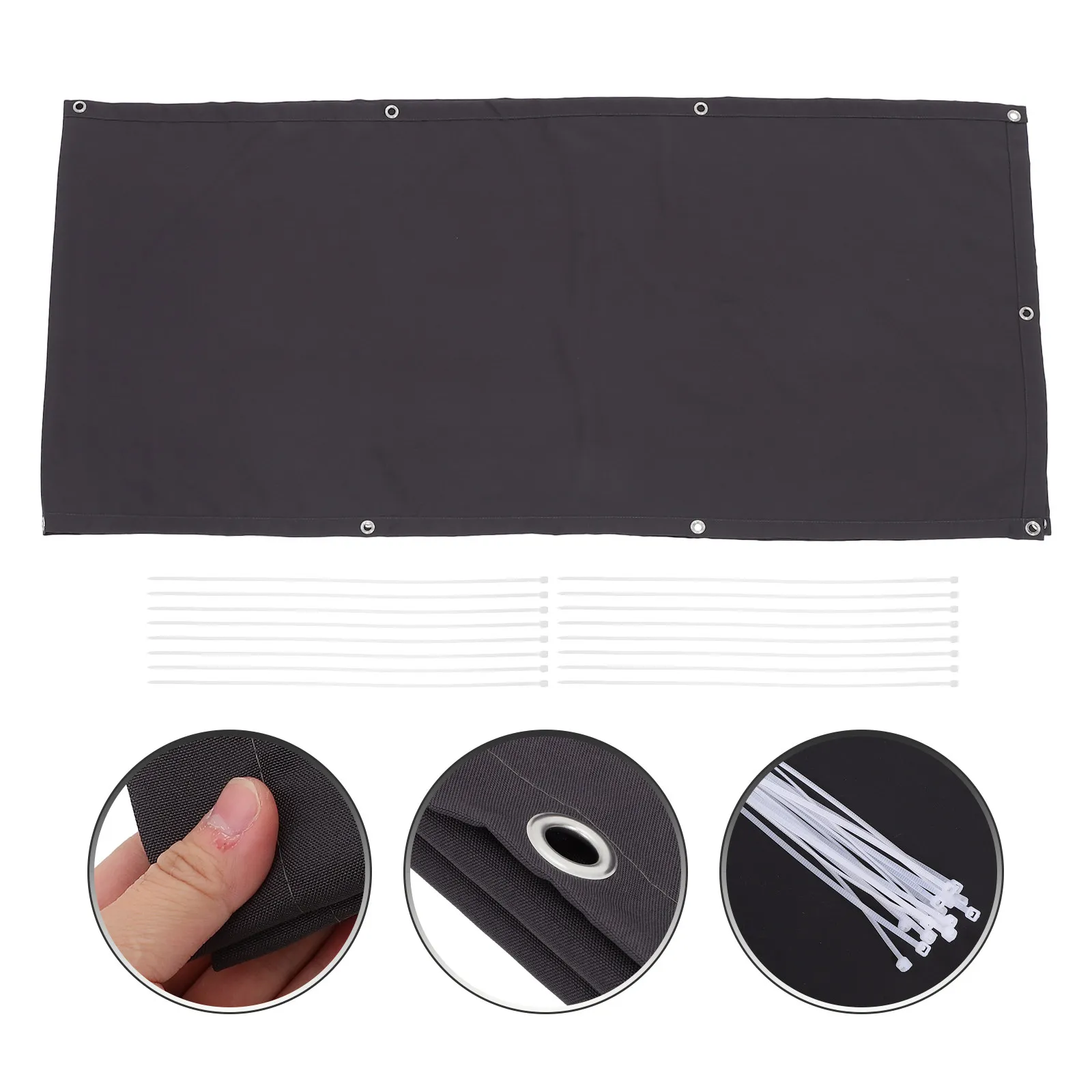 1Set Balcony Privacy Screen Weatherproof Sunshade Cover Stylish Modern Fence Cloth for Apartment Patio Backyard Pool