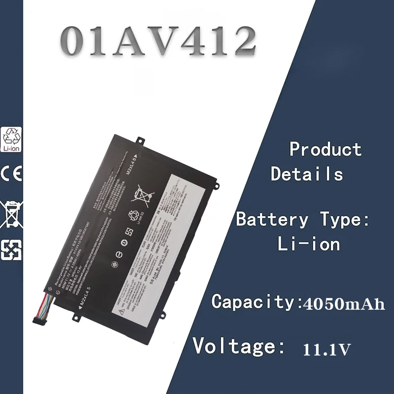 

Долговечный аккумулятор 11,1 В, 4050 мАч для Lenovo E470/E470C/E475 (01AV413/01AV411) | Стабильная мощность для офисных и деловых поездок