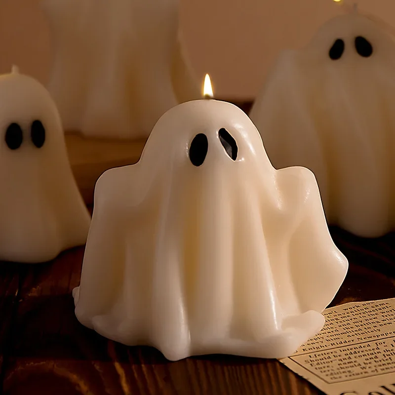 Candela profumata fantasma di Halloween ornamenti creativi senza fumo profumi a forma di fantasma divertenti candele decorazioni per Desktop