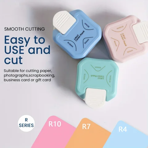 3 In1 미니 코너 트리머 코너 내구성 라운더 펀치 R4/R7/R10mm 라운드 코너 트리머 DIY 종이 커터 카드