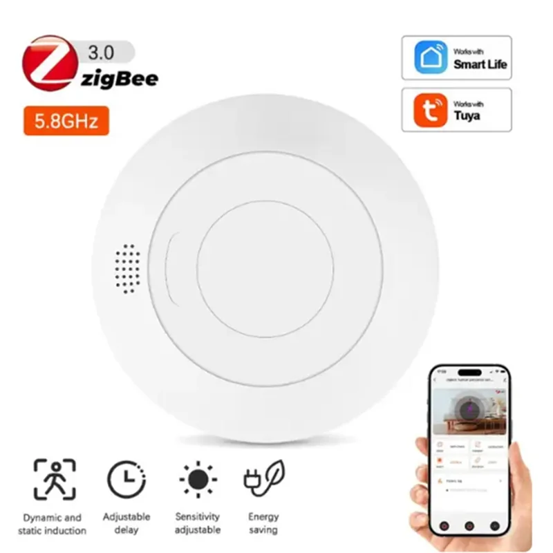 A41Z-Mmwave Radar Sensore di presenza umana intelligente Prestazioni affidabili Risparmio energetico Installazione semplice Vita intelligente Zigbee Tuy