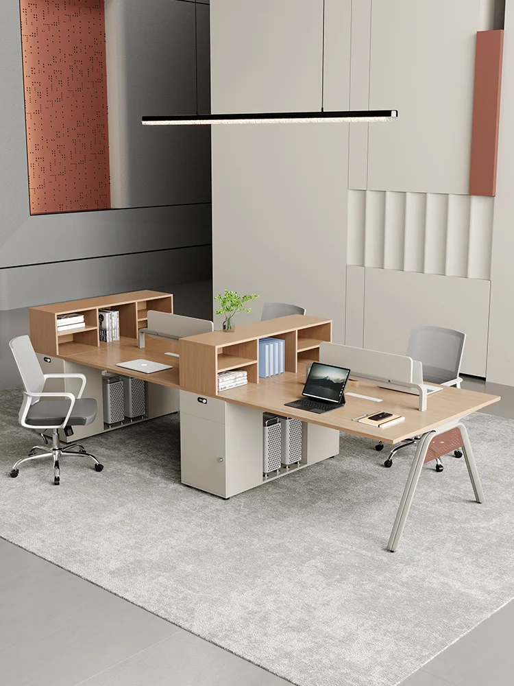 

Modern Commercial Office Workstation Set Modular Wooden Desk Ergonomic Durable Waterproof European E1/E0 Standard Business Easy
