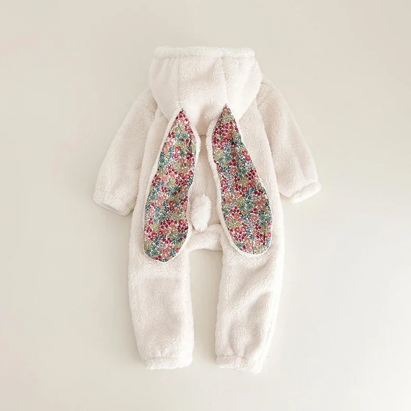 Baby Costume Spring Baby Girls Boys Rabbit Romper Newborn Jumpsuit Hooded Pajamas Baby photography Clothes