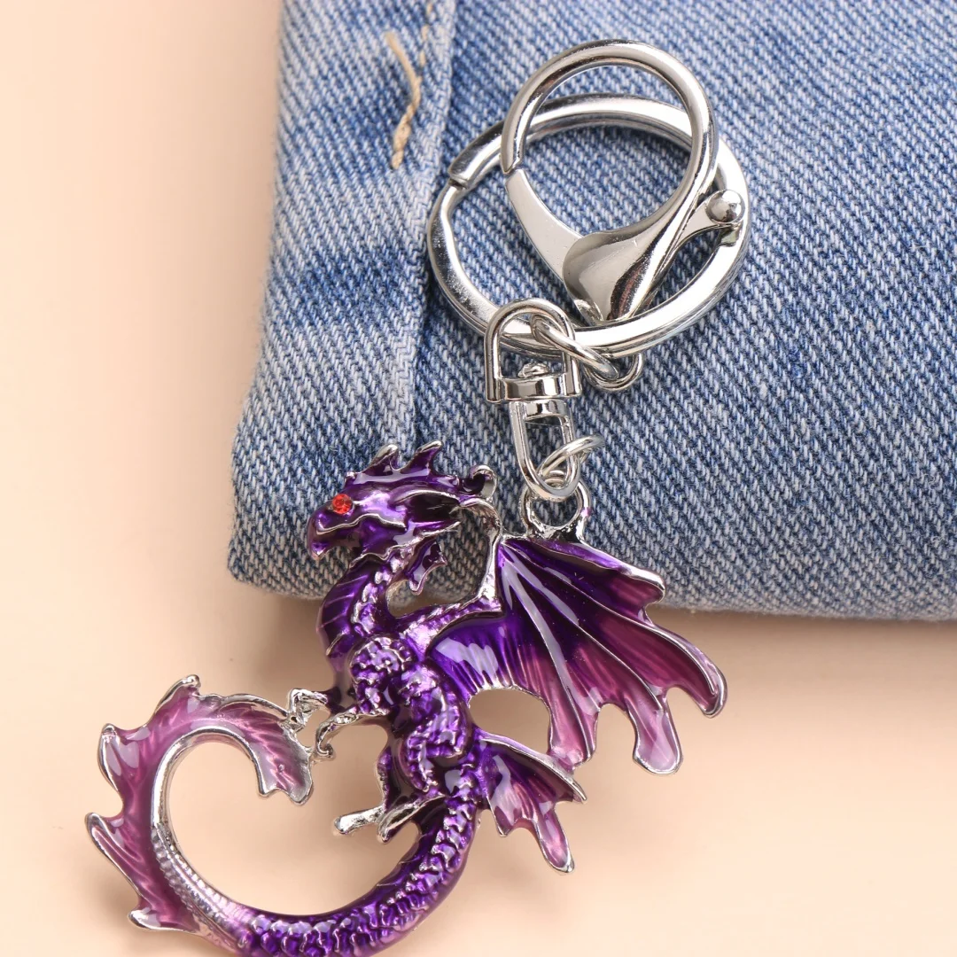 Eleganter und exquisiter Schlüsselanhänger im fliegenden Drachen-Design, Handtaschenanhänger, Gepäckanhänger, Hochzeitsgeschenk für Paare für Feiertage und Partys