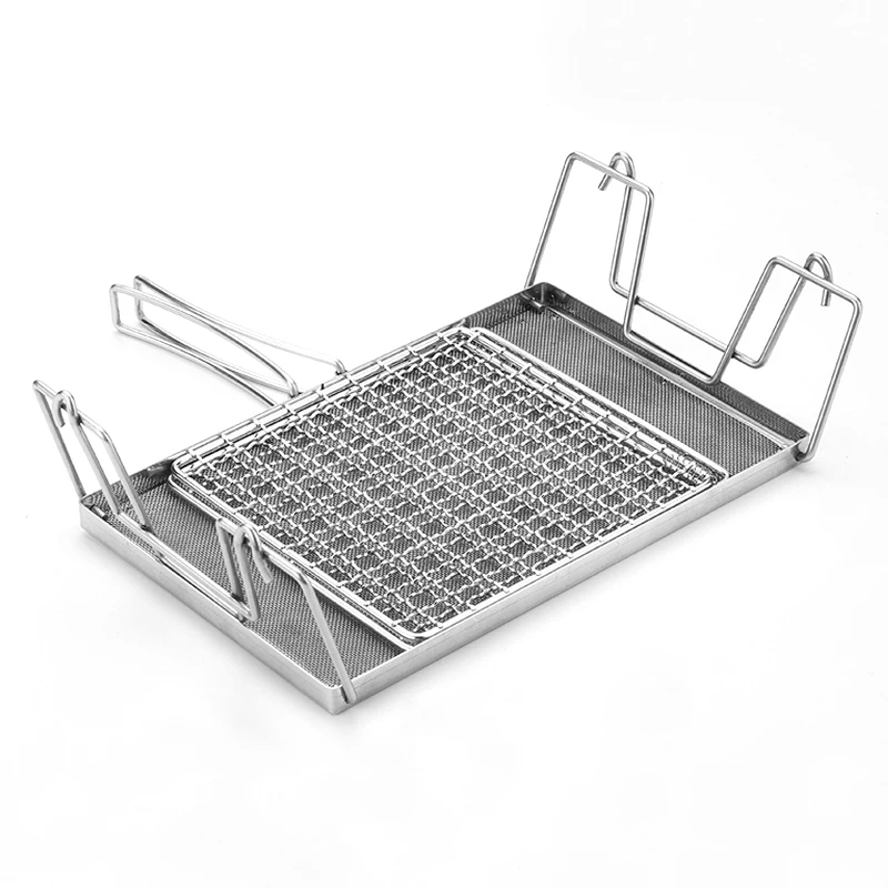 Faltbarer, tragbarer Camping-Herd-Toaster aus Edelstahl 304 – perfekt für Wandern, Picknick und den Einsatz im Freien – Detail 8