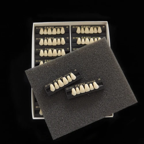 Imagen 2 del producto 96 unids/set de dientes de resina Dental Posterior Anterior boca completa dentadura acrílico preformado diente postizo modelo de enseñanza falso sintético