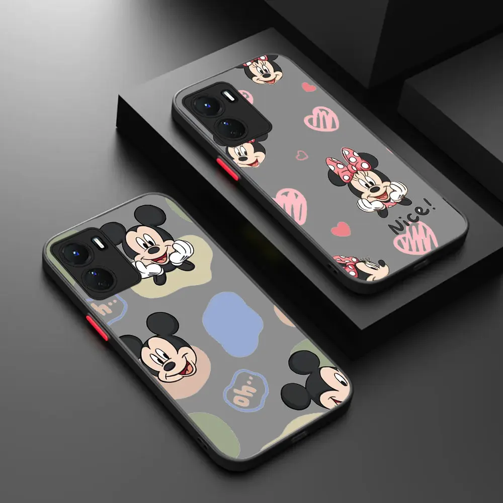 Cute Mickey Minnie Mouse Phone Case For VIVO V25 25E V23 V23E V21 V21E V20SE V20 V19 V17 V15 V11 V11I V5 V5LITE S 5G PRO