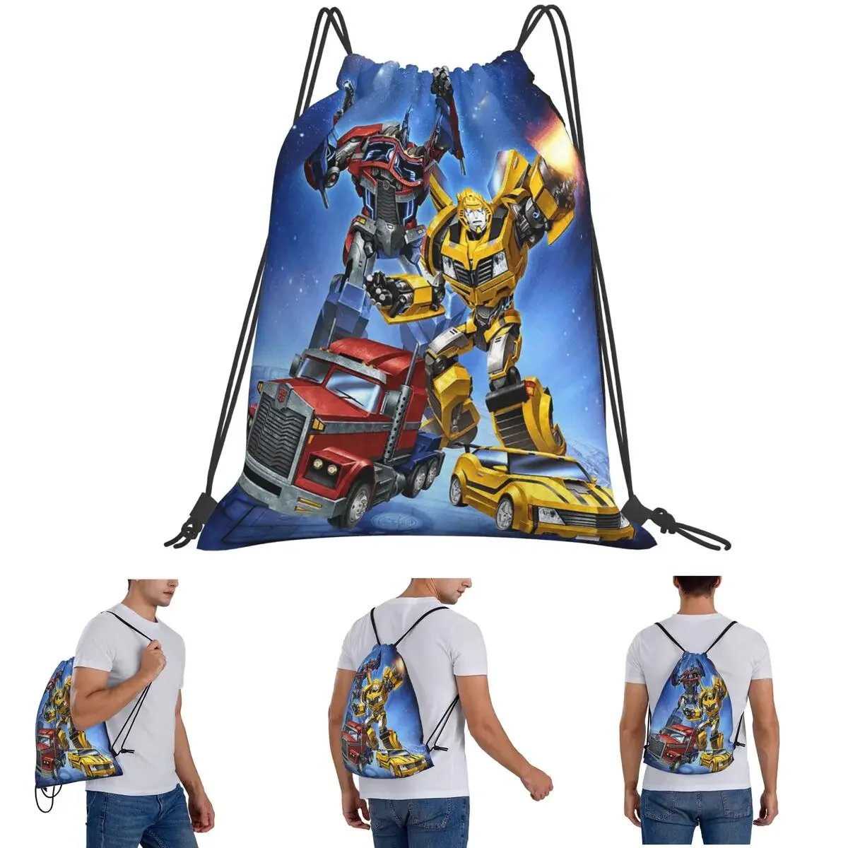 

Рюкзаки Optimus Prime, повседневные портативные сумки на шнурке, спортивная сумка, сумки для книг для студентов-путешествий