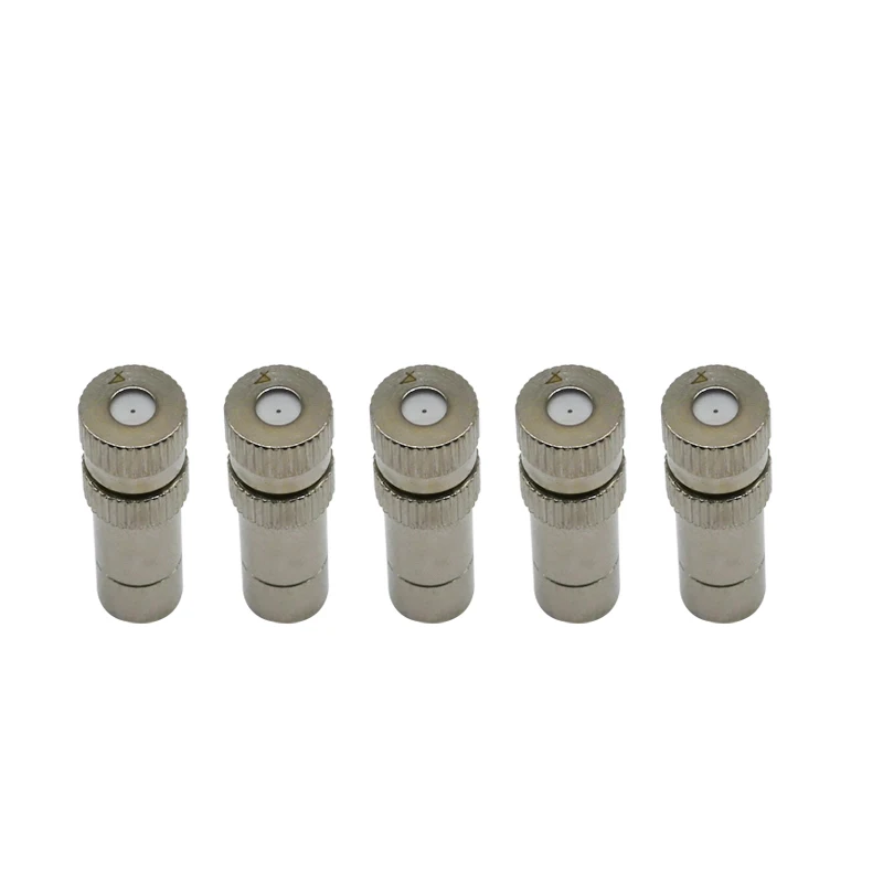 50 Pcs 0.1-0.8mm Slip Lock Quick-connect 8mm Low Pressure Copper Anti-drip Fog Misting Nozzles 5~20Bar Irrigation Sprinklers