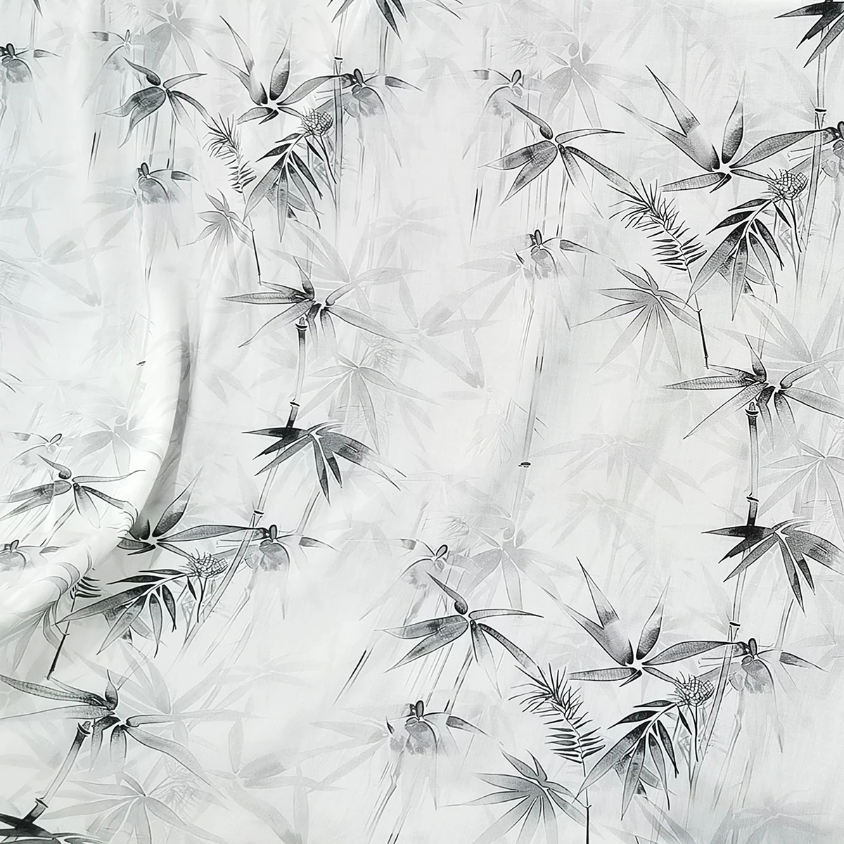 1 meter X 1.4 meter Bamboo Leaf Material Fabric Printed Rayon Viscose