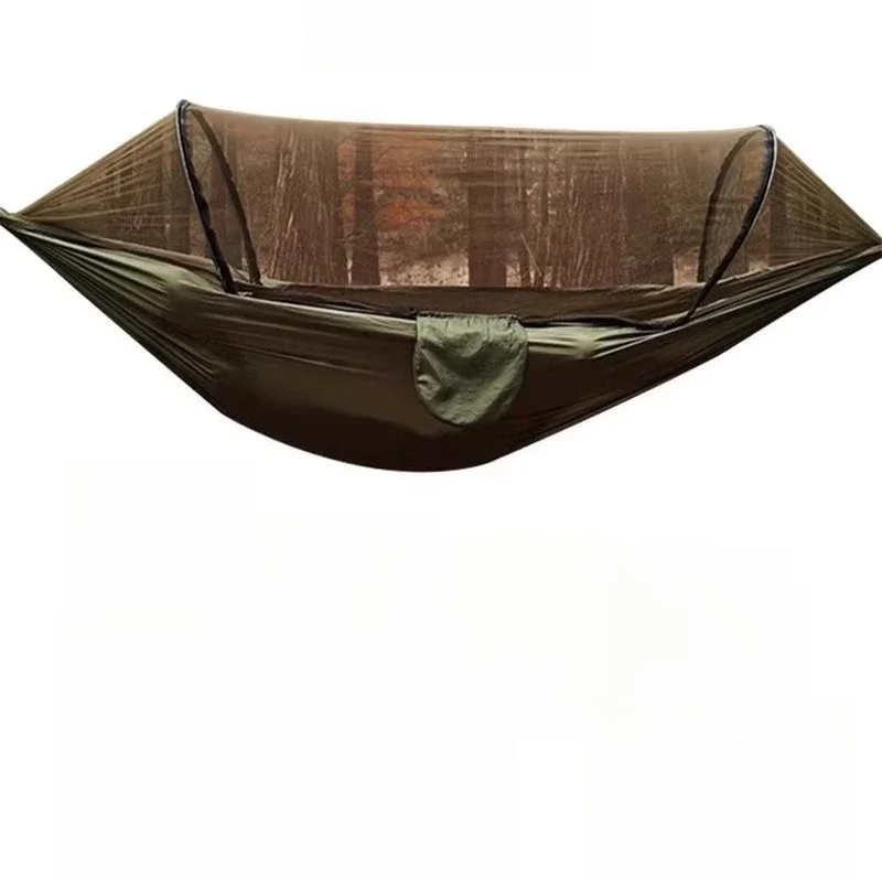 Summer Hammock Outdoor Adult Thickened Anti-Rollover Swing Double Camping Artifact Camping Hanging Chair with Mosquito Net