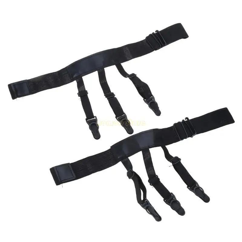 31BF 1Pair Fashion Shirt Stays Skiter Gentleman perna suspensórios Bráccias meia