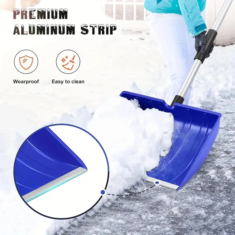 Large Detachable Portable Snow Shovel For Driveway Extended Lightweight Wear Resistant Snow Cleaning Scraping Tool For Car Truck