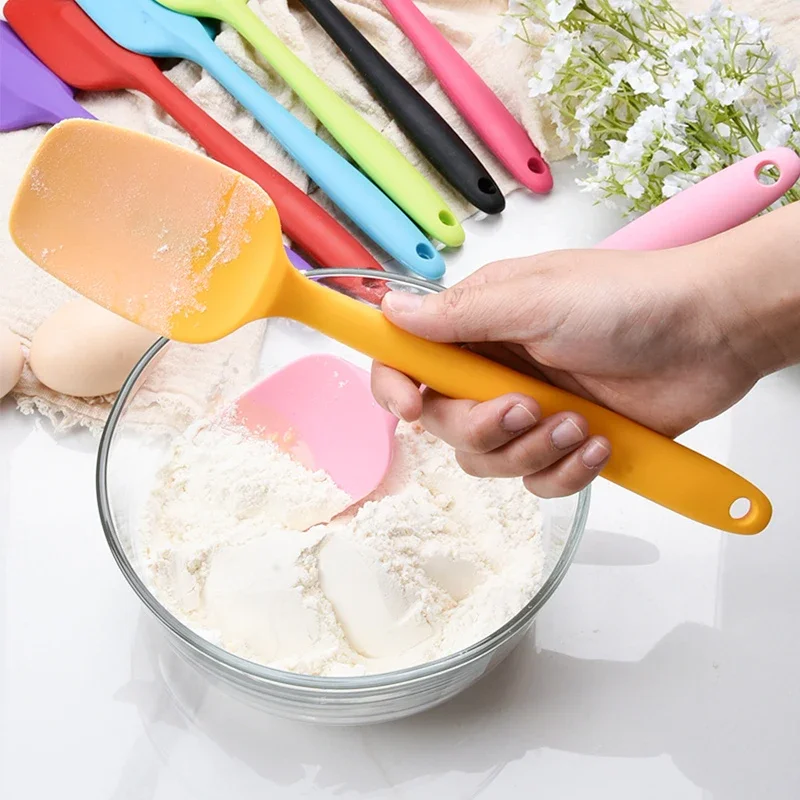 27cm Baking Butter Spatula Food Grade Silicone Scraper Heat-Resistant Cream Icing Spatula Cake Spatula Pastry Mixer Baking Tools