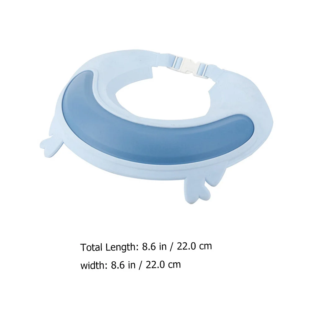 

1Pcs Baby Shower Cap Waterproof Durable PP Brim Widened Arc Channel Prevent Water Backflow Adjustable Bathing Cap