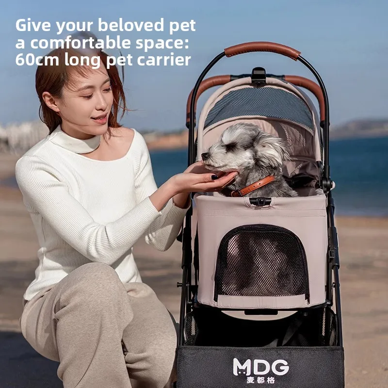 Pet trolley Go out trolley can be separated Lightweight one-click folding pet trolley