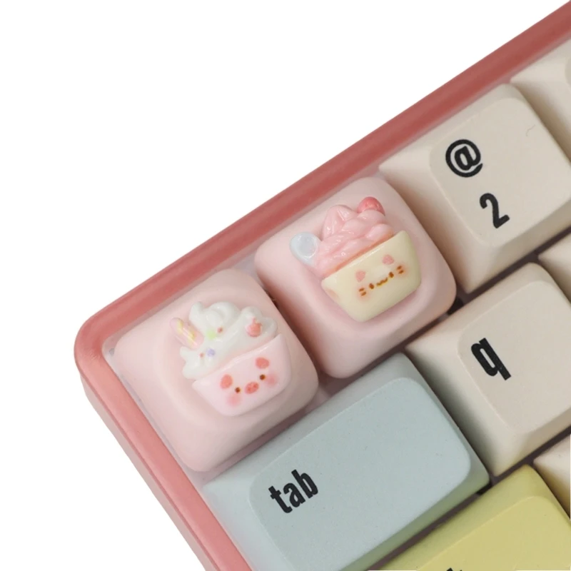 B2EF Cartoon Pig KeyCaps para teclados mecánicos encantadores resina esc keycap