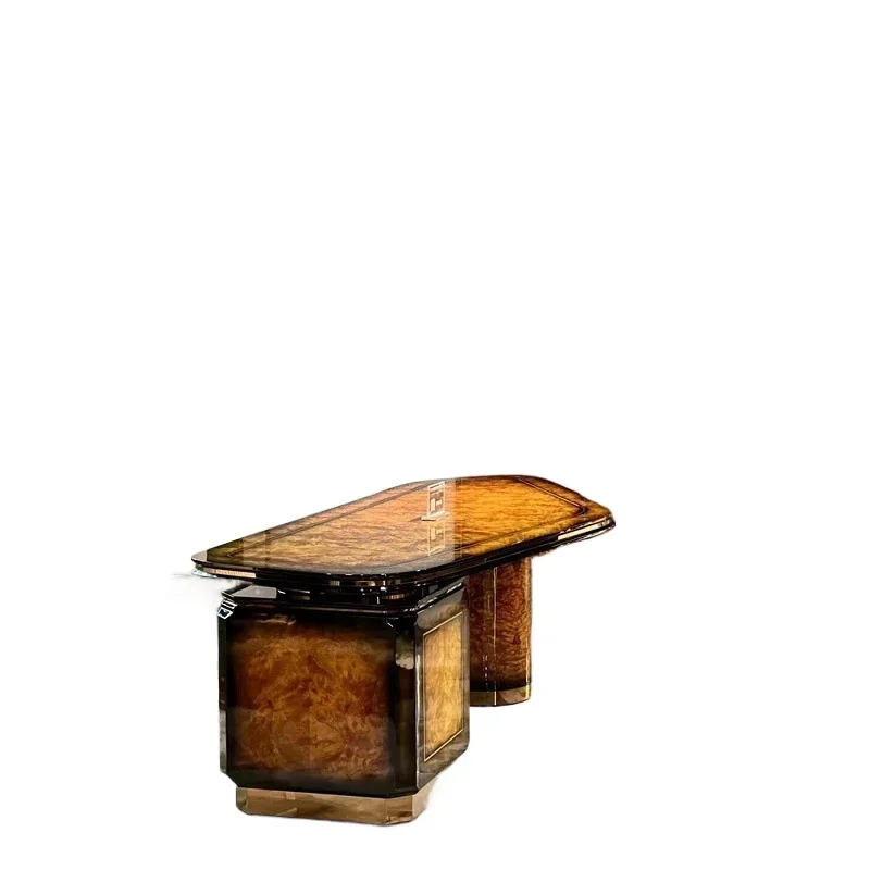 

Light luxury desk and chair