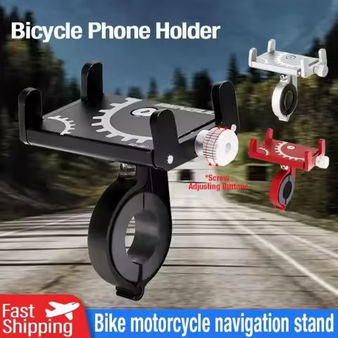 Bicycle Phone Holder Mount Universal Mobile Cell GPS Metal Riding MTB Motorcycle Stand Bracket Bike Moto Handlebar Antislip Clip