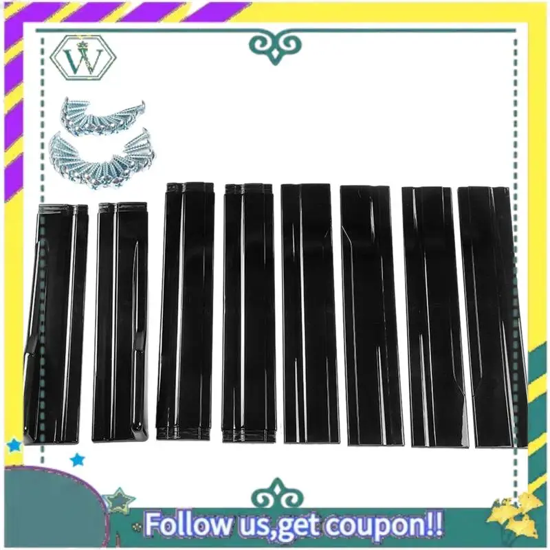 

Upgraded 1 Set Of Small Anti-Collision Spoiler Four-Section Combined Side Skirt Modification Part Universal For Automobiles