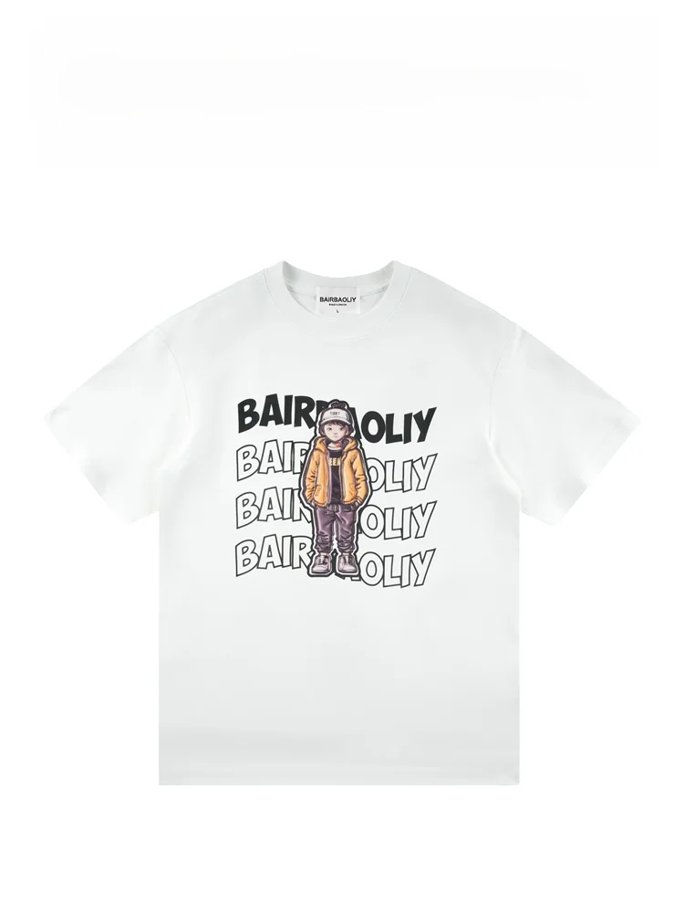 

BAIRBAOLIY Summer Men's ort Sve T-irt Faion Cartoon Character Design round Ne f Sve Couple Sle Cotton Poly...