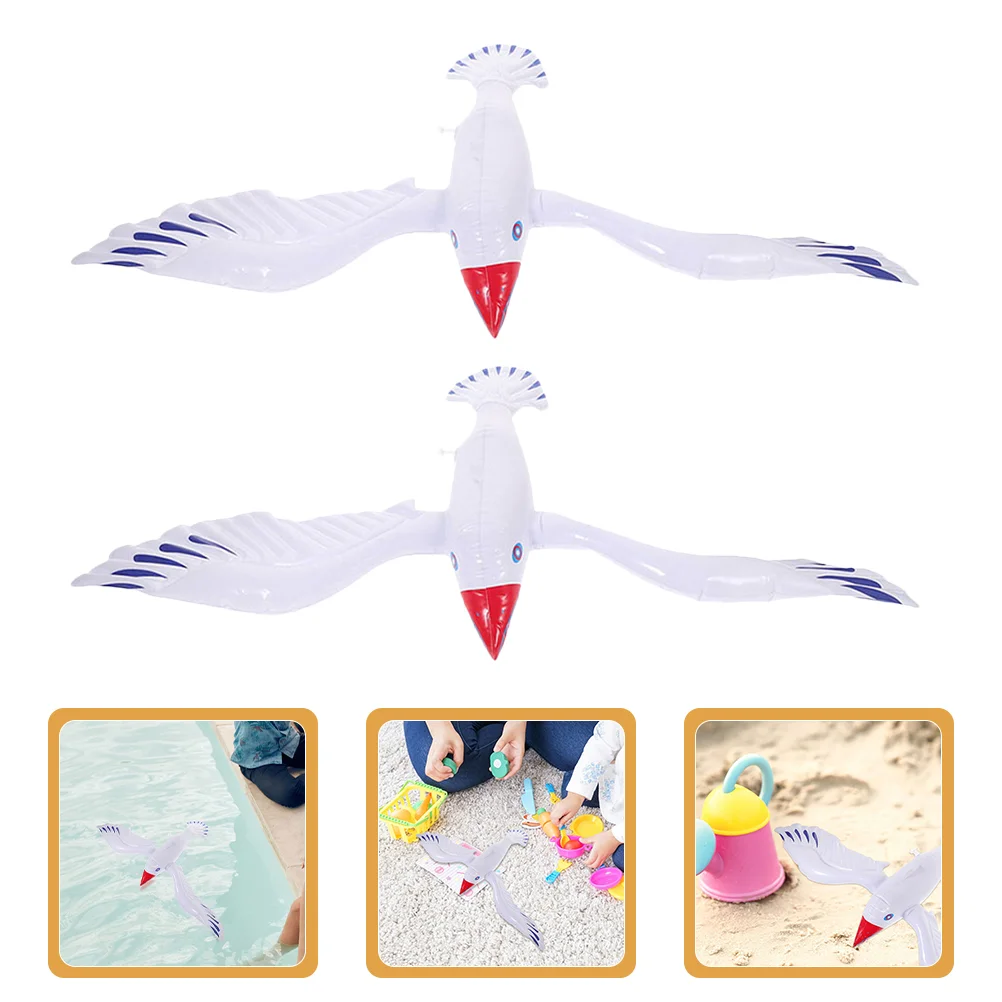 2 Pcs Swimming Pool Inflatable Toys Water Balloon Large Sea Gull Child Seagull Inflates Kiddy