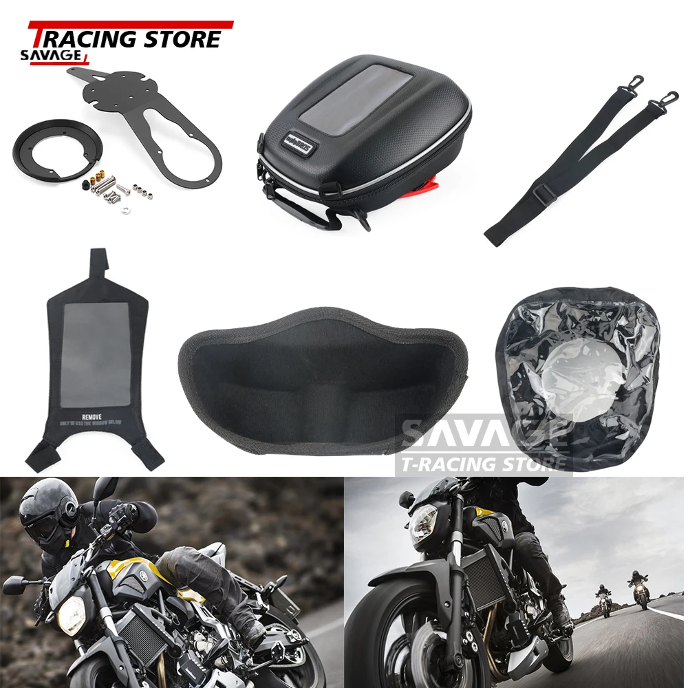 

For YAMAHA MT-07 FZ-07 Fuel Tank Bag Waterproof Luggage MT07 FZ07 Motorcycle Accessories Tanklock Phone Racing Bags MT 07 FZ 07