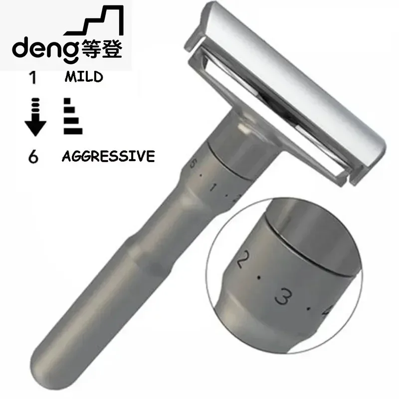 【2026】Double Edged Manual Razor 1-6 Adjustable Gears Men Shaving Tool Barbershop Accessories