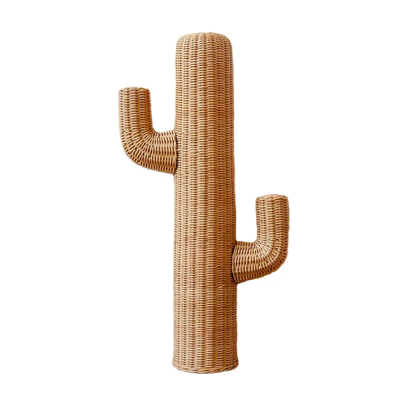 

Wabi-sabi wind natural vine woven desert cactus ornament living room entry passage garden American rattan decoration